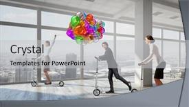  Presentation with minute - Audience pleasing slide deck consisting of taking minutes - take a five minute break backdrop and a  colored foreground