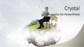  Presentation with minute - Theme featuring taking minutes - take a minute coffee break background and a  colored foreground