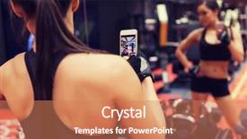  Presentation with people mobile technology - Slide deck consisting of taking mirror selfie in gym background and a coral colored foreground
