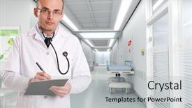  Presentation with taking notes - Presentation theme having taking notes at the entrance background and a light gray colored foreground