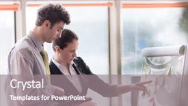  Presentation with flip chart - Cool new presentation with taking notes to white flip backdrop and a gray colored foreground