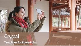  Presentation with chinese new year - Slides featuring taking photo and video background and a coral colored foreground