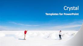  Presentation with qatar photos - Beautiful slide set featuring taking photos at sault bank backdrop and a gray colored foreground