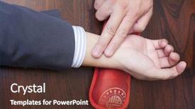  Presentation with pulse - Audience pleasing slide deck consisting of taking pulse backdrop and a tawny brown colored foreground