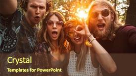  Presentation with photo of armed men - Presentation having taking selfie in forest background and a tawny brown colored foreground