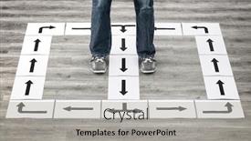  Presentation with future forward - Slide set consisting of taking-strategy-decisions background and a light gray colored foreground