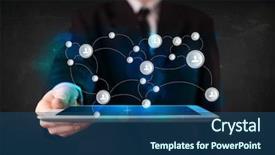  Presentation with communication - Cool new presentation theme with korean - family on a boat trip backdrop and a gray colored foreground