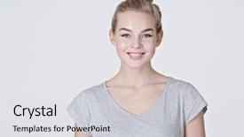  Presentation with talent - Slides with talent attraction - portrait of a beautiful young background and a light gray colored foreground