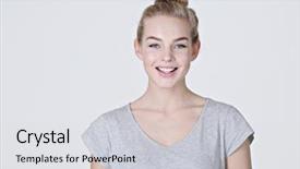  Presentation with talent - Audience pleasing slides consisting of talent attraction - portrait of a beautiful young backdrop and a light gray colored foreground