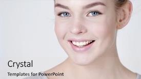  Presentation with talent - Slide deck enhanced with talent attraction - portrait of a beautiful young background and a lemonade colored foreground