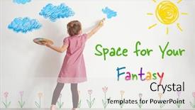  Presentation with talent development - Slide deck having talent development - art concept cute little girl background and a white colored foreground