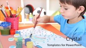  Presentation with talent development - Audience pleasing presentation design consisting of abstract low poly background geometry triangle mosaic pastel color background backdrop and a ocean colored foreground