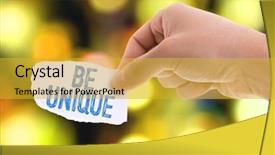  Presentation with talent - Beautiful slide set featuring talent identification - piece of paper backdrop and a gold colored foreground