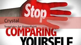  Presentation with be yourself - PPT layouts having talent identification - stop comparing yourself background and a red colored foreground