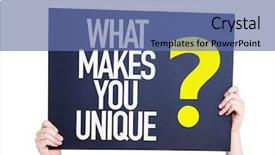  Presentation with talent - Beautiful PPT theme featuring talent identification - what makes you unique placard backdrop and a  colored foreground