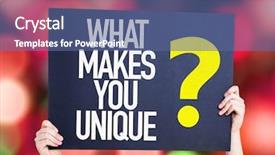  Presentation with talent - Theme featuring talent identification - what makes you unique placard background and a ocean colored foreground