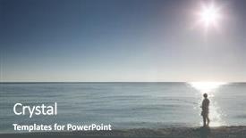  Presentation with talent - PPT theme with talent review - silhouette of man of fisherman background and a gray colored foreground