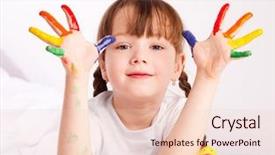  Presentation with painting old - Cool new PPT layouts with talent show - happy cute five year old backdrop and a lemonade colored foreground