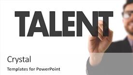  Presentation with talent - Beautiful slide deck featuring talent backdrop and a white colored foreground