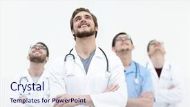  Presentation with talent - Cool new presentation with talented doctor looking backdrop and a sky blue colored foreground
