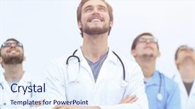  Presentation with talent - Audience pleasing slide deck consisting of talented doctor looking backdrop and a sky blue colored foreground