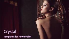  Presentation with fairy tale - Cool new theme with tales - portrait of a mysterious lady backdrop and a wine colored foreground