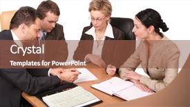  Presentation with business - Audience pleasing slides consisting of talkig about business strategy talkig backdrop and a tawny brown colored foreground