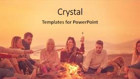  Presentation with grilling - Slides featuring talking and having fun filter background and a light gray colored foreground