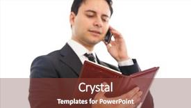  Presentation with phone - PPT theme featuring talking at the mobile phone background and a  colored foreground