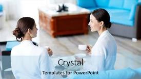  Presentation with tea and coffee - PPT layouts enhanced with talking by cup of tea background and a light blue colored foreground