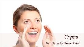  Presentation with talking heads - Cool new theme with talking heads - closeup of a young girl backdrop and a  colored foreground