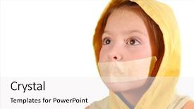  Presentation with talking heads - Amazing slides having talking heads - girl with mouth sealed backdrop and a white colored foreground