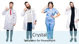  Presentation with people talking - Audience pleasing presentation design consisting of talking on the telephone backdrop and a light blue colored foreground