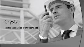  Presentation with an empty two way - Slide deck consisting of talking on two-way radio background and a light gray colored foreground