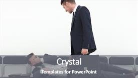  Presentation with child and adult talking - Audience pleasing PPT theme consisting of talking to a tired visitor backdrop and a gray colored foreground