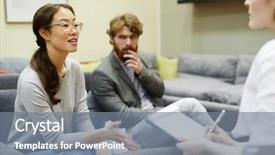  Presentation with counseling session - Colorful presentation theme enhanced with talking to psychiatrist during couples backdrop and a gray colored foreground