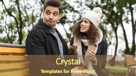  Presentation with love coffee cappuccino coffee - Audience pleasing PPT theme consisting of talking with each other quarrel backdrop and a tawny brown colored foreground