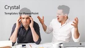  Presentation with coworking - Audience pleasing slides consisting of talking with each other swear backdrop and a light gray colored foreground