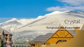  Presentation with tall building - PPT theme with tall-apartment-building-in-whistler background and a soft green colored foreground