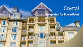  Presentation with tall building - Colorful slides enhanced with tall-apartment-building-in-whistler backdrop and a teal colored foreground