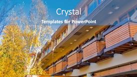  Presentation with tall building - Presentation theme having tall-apartment-building-in-whistler background and a teal colored foreground