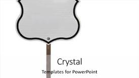  Presentation with interstate freeway - Presentation theme featuring tall blank isolated interstate sign background and a white colored foreground