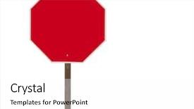  Presentation with tall - Amazing presentation having tall blank isolated stop sign backdrop and a white colored foreground