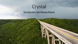  Presentation with weather storm - Colorful slide set enhanced with tall bridge in a stormy backdrop and a  colored foreground