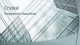  Presentation with architecture - PPT theme with tall buildings - concept of contemporary architecture background and a sky blue colored foreground