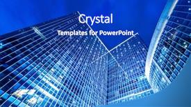  Presentation with modern building - Audience pleasing presentation design consisting of tall buildings - low angle view of illuminated backdrop and a royal blue colored foreground