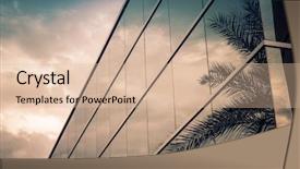  Presentation with tall buildings - Theme enhanced with tall buildings - modern office building with palm background and a lemonade colored foreground