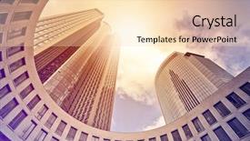  Presentation with tower - Audience pleasing slides consisting of tall buildings - modern office tower backdrop and a lemonade colored foreground