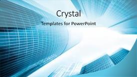  Presentation with high rise building - Beautiful PPT theme featuring tall buildings - panoramic and perspective wide angle backdrop and a arctic colored foreground