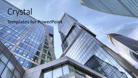  Presentation with russia city - Audience pleasing slide deck consisting of tall buildings - perspective of modern towers backdrop and a light blue colored foreground